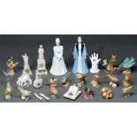 Miscellaneous ceramics, to include Royal Worcester porcelain birds and Coalport figures of Edith