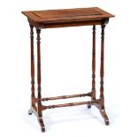 A rosewood  jardiniere--table, in the manner of Gillows, 19th c, the rectangular top with detachable