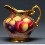 A Royal Worcester cream jug, 1939, painted by W Moseley, signed, with an all over still life of