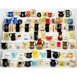 A collection of British pottery whisky jugs, second half 20th c, advertising various distillers,
