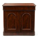 A Victorian mahogany chiffonier, possibly for use on board ship, the moulded top above drawer and