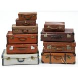 Ten vintage suit and other cases, first half 20th c Condition evident from image