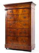 An early 19th century mahogany Biedermeier chest of drawers,