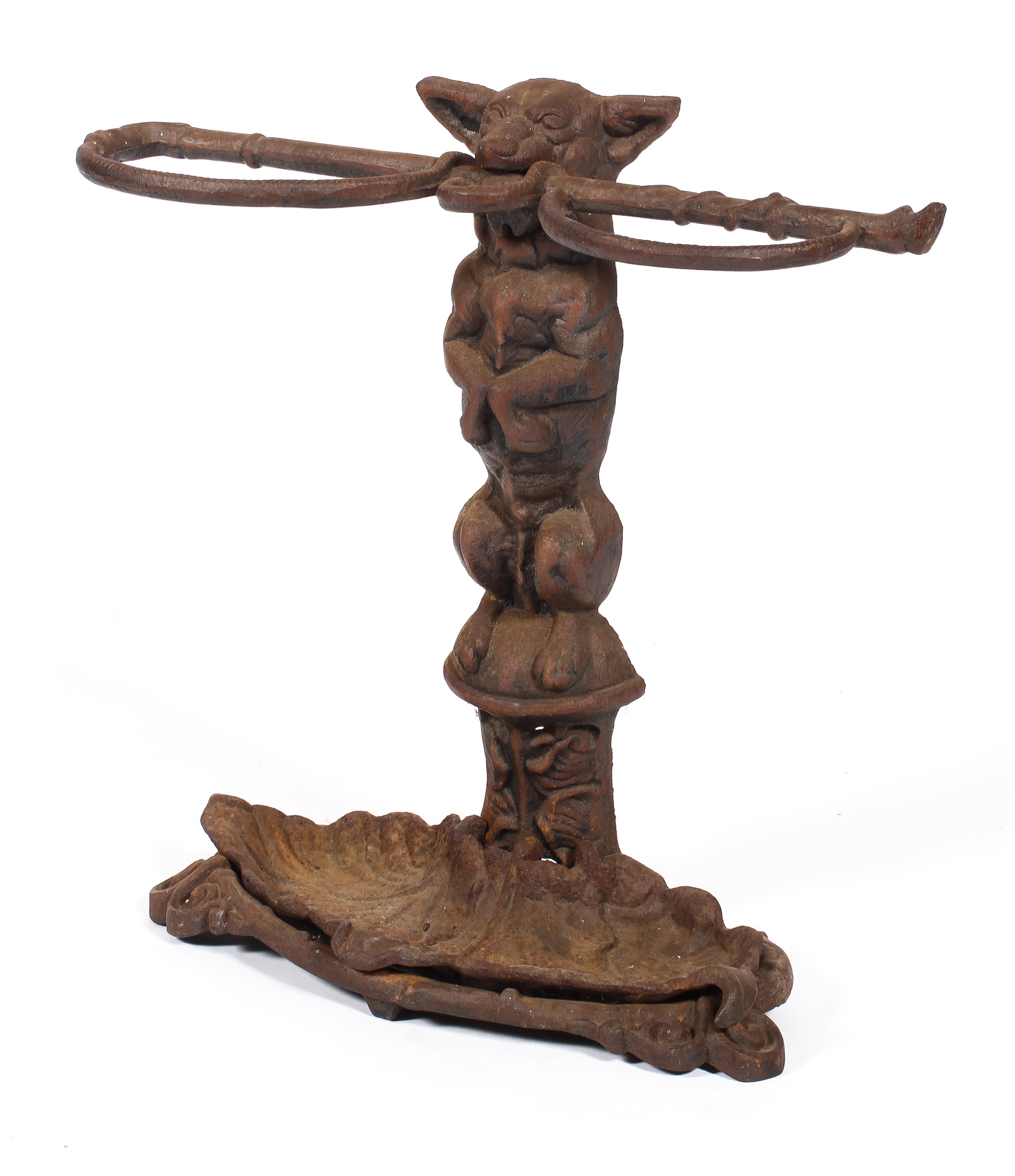 A Victorian cast iron stick stand,