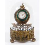 An 800 silver and enamel ladies' fob watch,