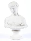 A Victorian English parian bust of the water nymph Clytie, circa 1885, probably by Copeland,