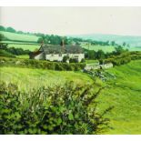 Robert Dodd RCA (British, 21st Century), Cottage in Landscape, acyrilic on board,