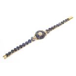 An 18ct gold sapphire and diamond bracelet,