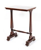 A 19th century rosewood occasional table of rectangular form,