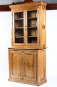 A Victorian pine kitchen dresser,