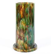A late 19th century large majolica stick stand,