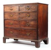 A Georgian mahogany chest of drawers,