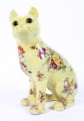 A Staffordshire pottery model of a pug in the style of Galle, early 20th century,