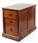 A Victorian oak chest of drawers,