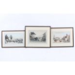 Thomas Shotter Boys (1803-1874), three hand coloured lithographs of views of London,