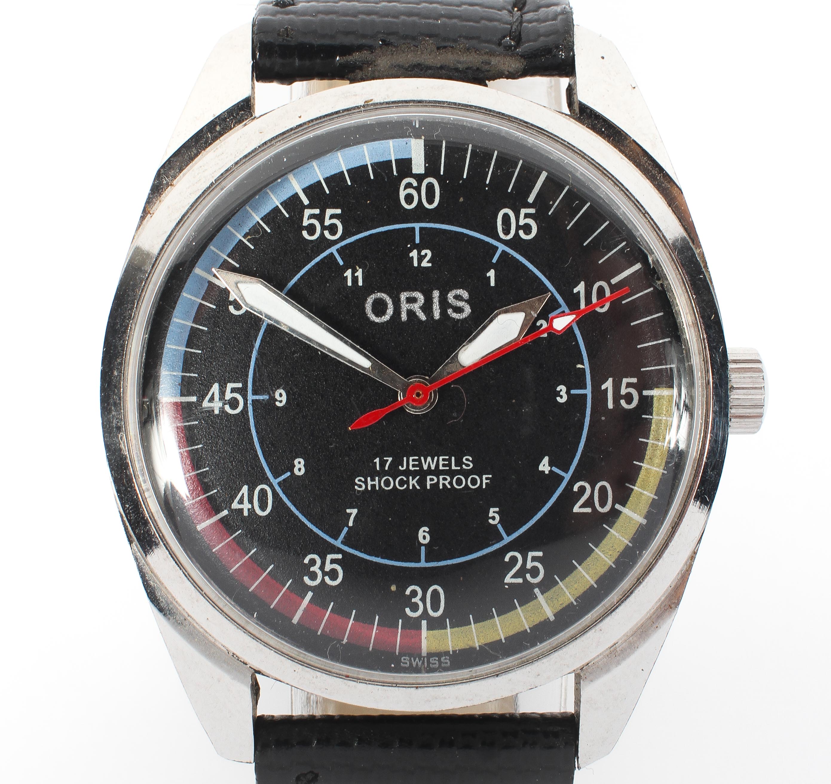 A vintage gentleman's manual wind Oris stopwatch wristwatch,