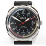 A vintage gentleman's manual wind Oris stopwatch wristwatch,