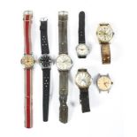 A collection of vintage gentleman's wristwatches,