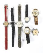 A collection of vintage gentleman's wristwatches,