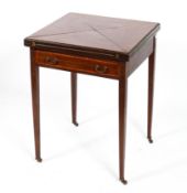 A Regency mahogany envelope games table,