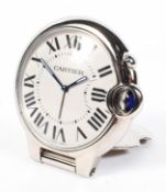 A vintage Cartier Ballon Bleu travel alarm clock,