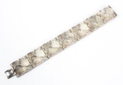 A Finnish silver stylised panel bracelet by Matti J Hyvarinen,