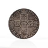 An 18th century Queen Anne half Crown,