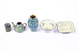 A collection of Chinese cloisonne and enamel items, 20th century,