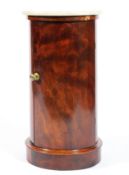 A 19th century mahogany cylindrical washstand,