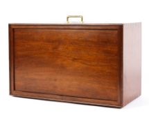 An early 20th century mahogany travelling book box of rectangular form,