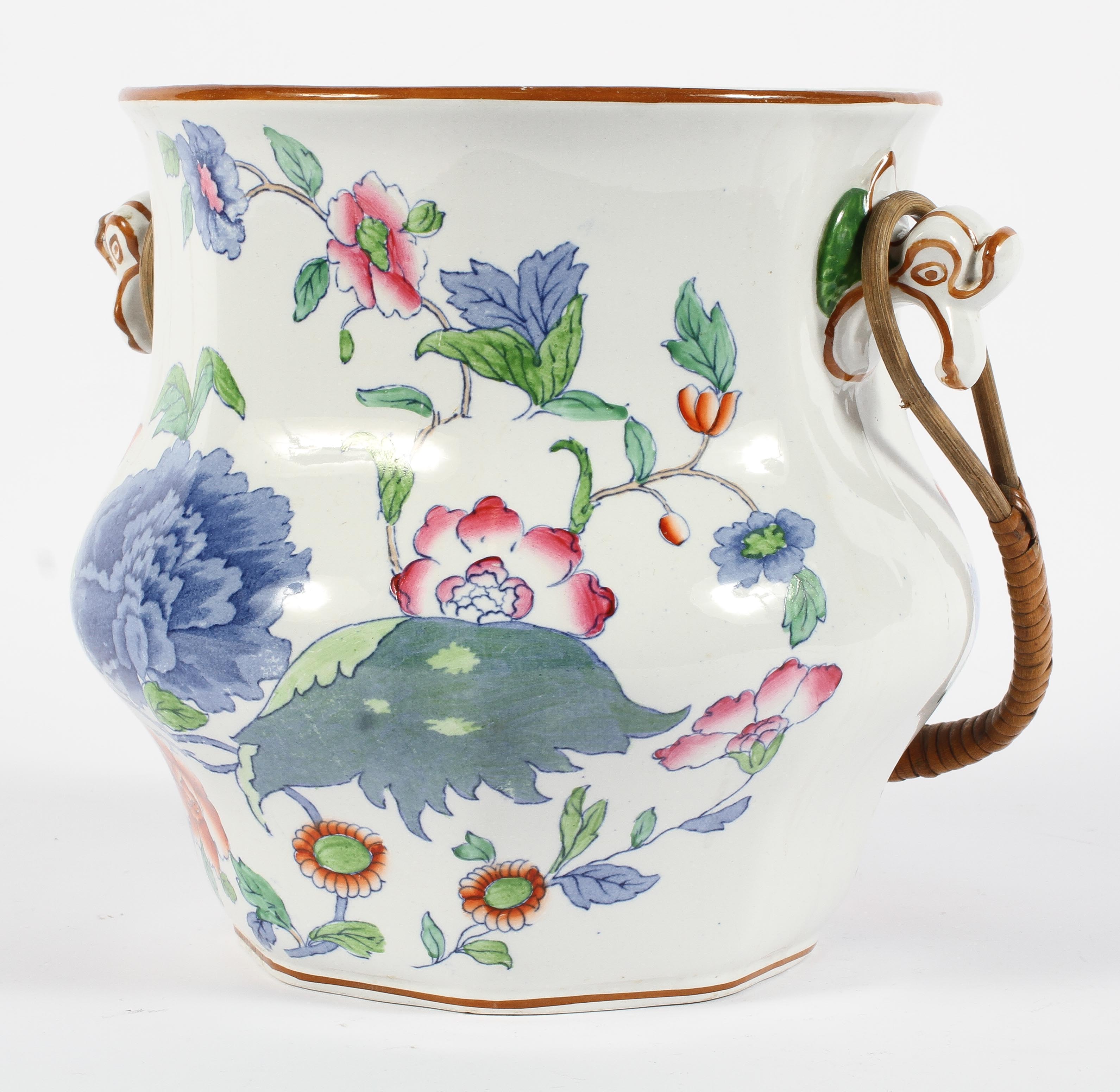 A Booths pottery slop-bucket from a wash set, late 19th century,