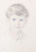 Early 20th Century School, pencil and pastel portrait, depicting a boy dressed in a shirt and tie,