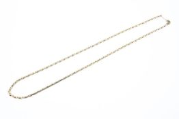 A 9ct gold flat fancy link necklace,