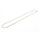 A 9ct gold flat fancy link necklace,