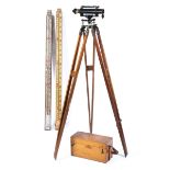 Three late 19th/early 20th century surveyor's measuring implements