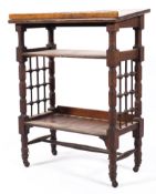 A Victorian oak reading table,