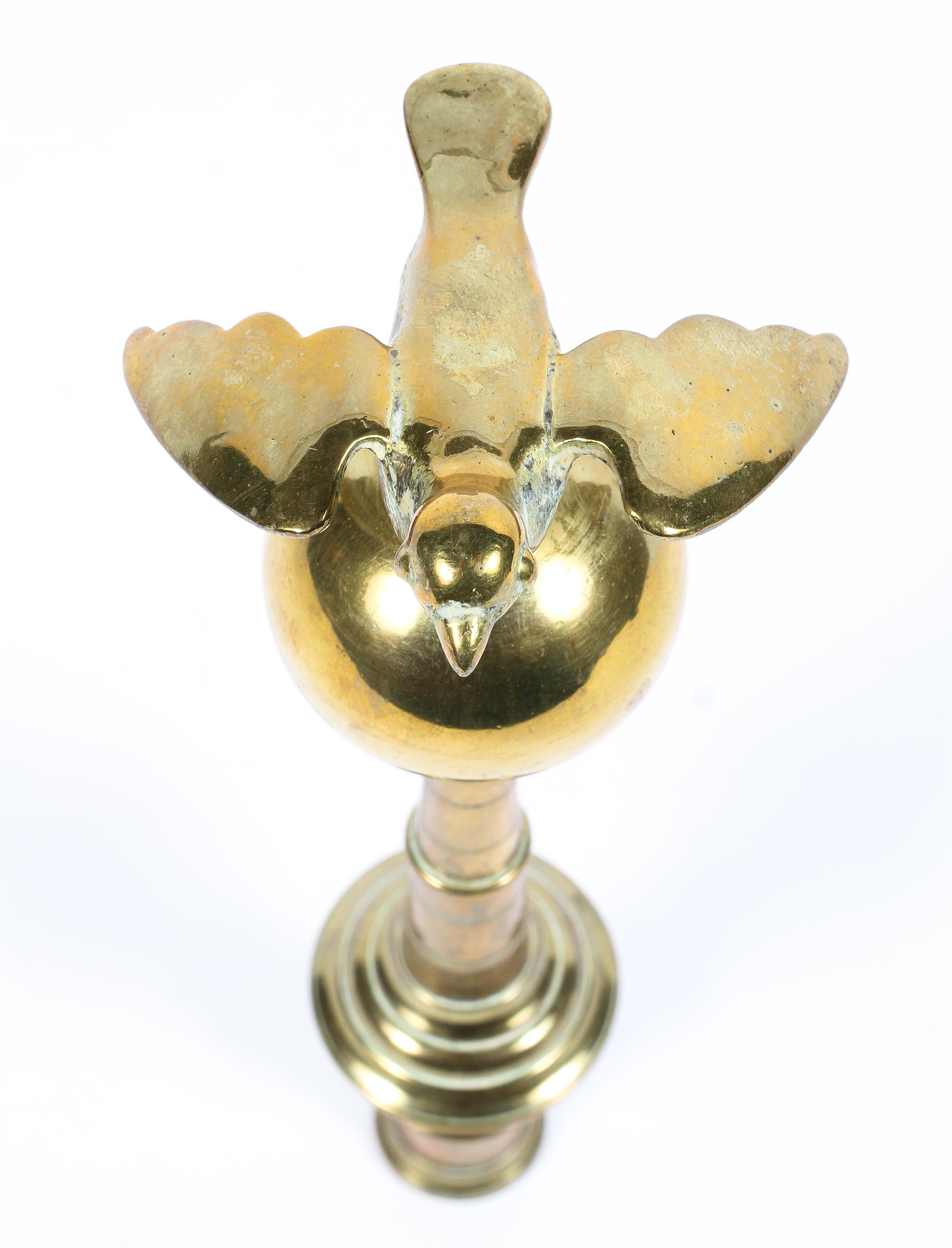 A Victorian brass Friendly Society Staff finial, - Image 2 of 2