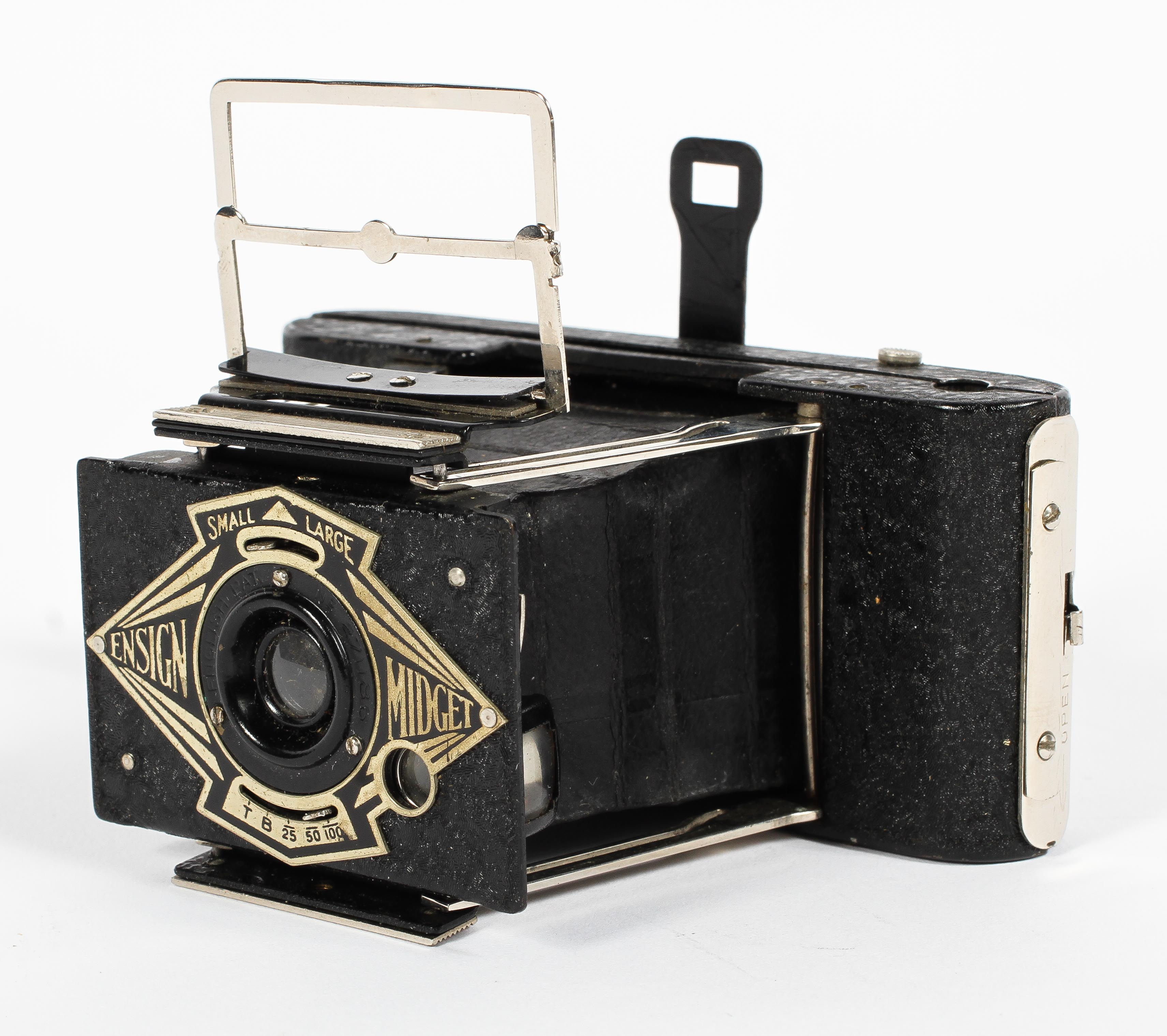 A Houghton Butcher Ensign Midget film camera, circa 1930,