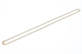 A 9ct gold flat fancy link necklace, 66cm in length,
