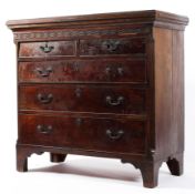 A Georgian mahogany chest of drawers,