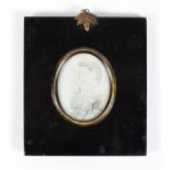 A 19th century portrait miniature, watercolour on ivory,