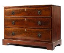 A Georgian mahogany chest of drawers,