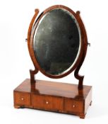 A Victorian rosewood dressing table mirror,