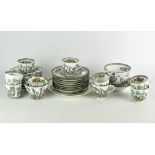 A Coalport part tea and dinner service in the 'Indian Tree' pattern,