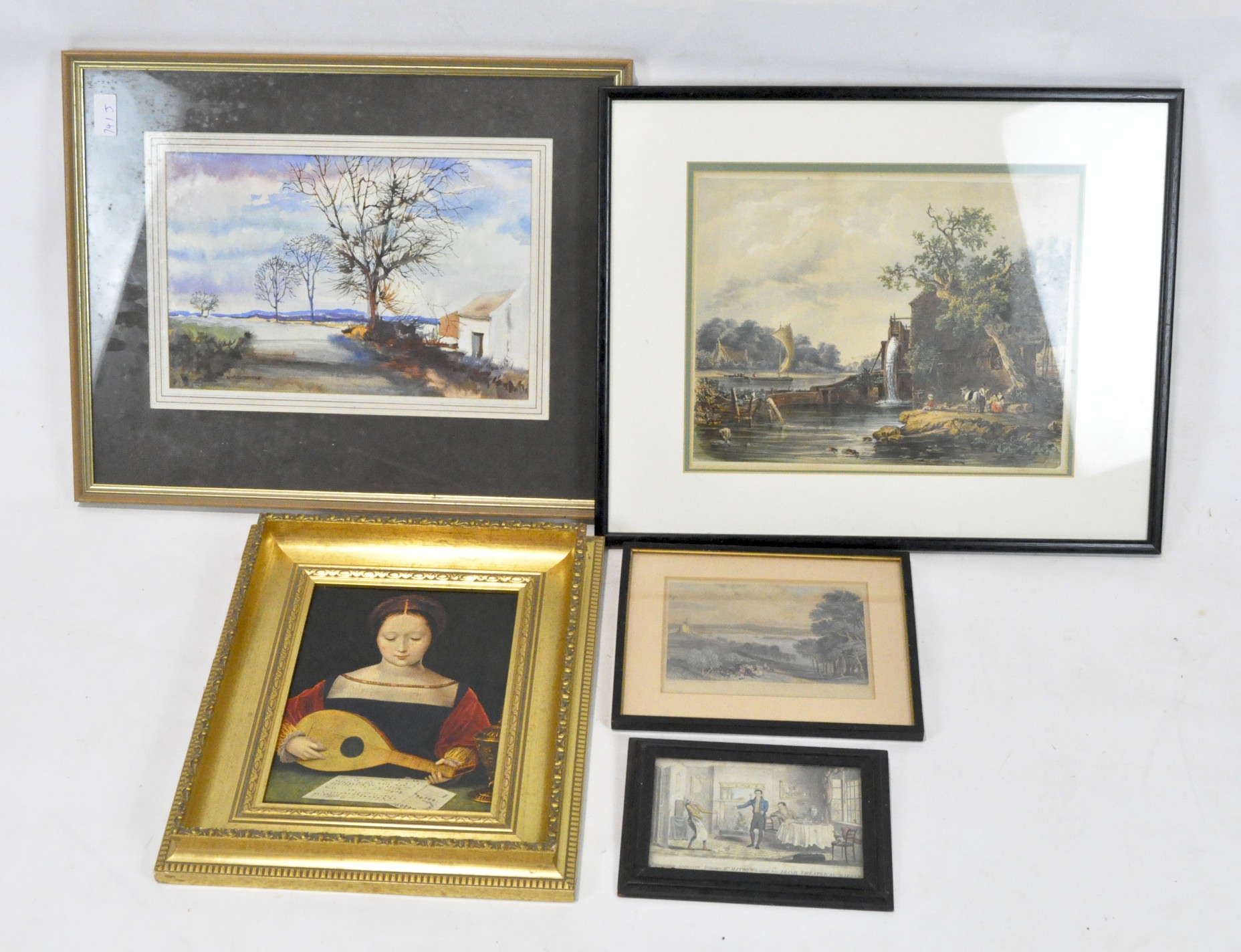 A group of pictures and assorted prints, one signed N.M. Catchpole.