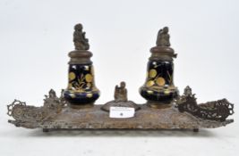 A Chinese style inkwell stand set,