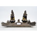 A Chinese style inkwell stand set,