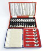 A selection of silver and silver plated spoons,
