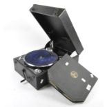 A vintage Columbia Viva-Tonal Grafonola No. 202 portable table top gramophone
