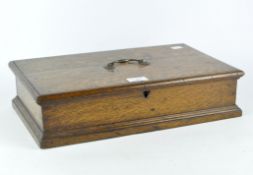 A 19th century rectangular mahogany box,